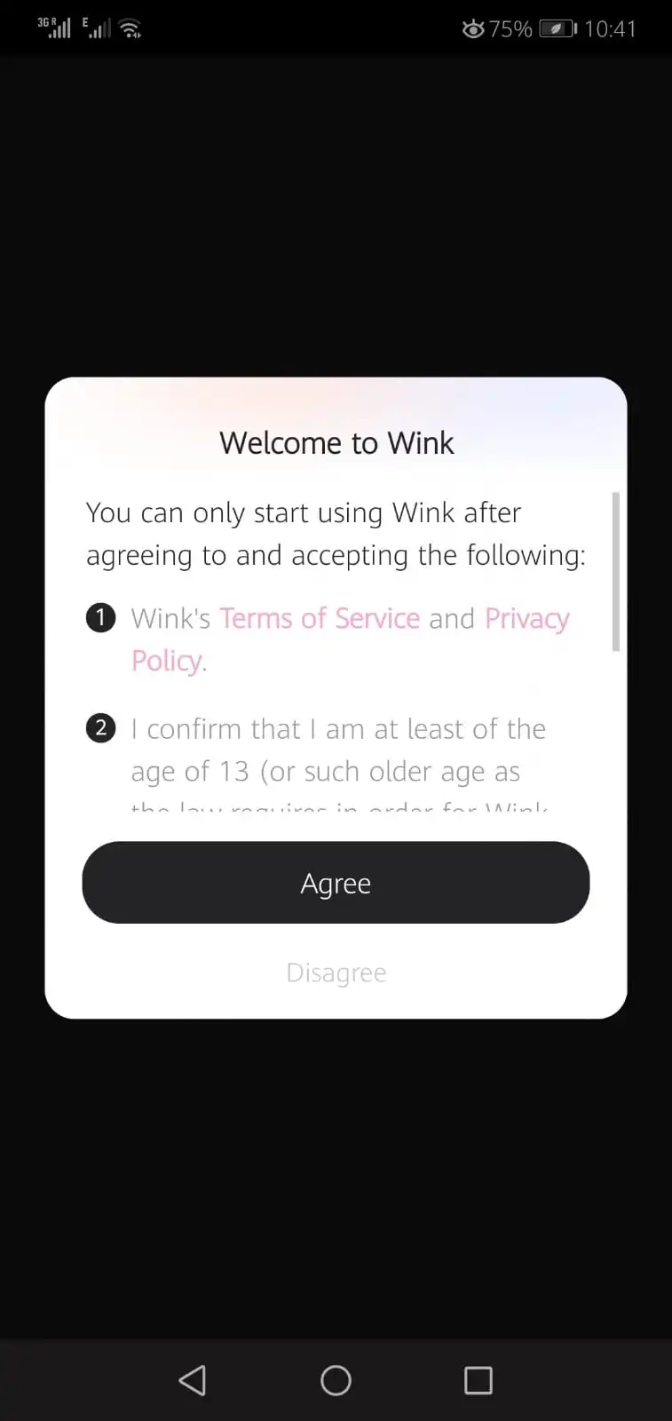 Screenshot of Wink China
